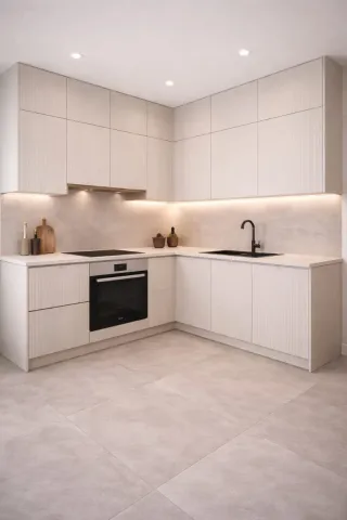 Cocina a medidaTablero aglomerado acrílico mármol