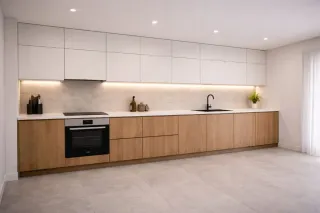 Cocina a medidaTablero aglomerado acrílico mármol