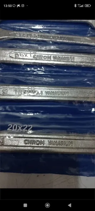 Ocho llaves fijas de cromo vanadio