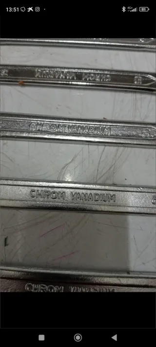 Ocho llaves fijas de cromo vanadio