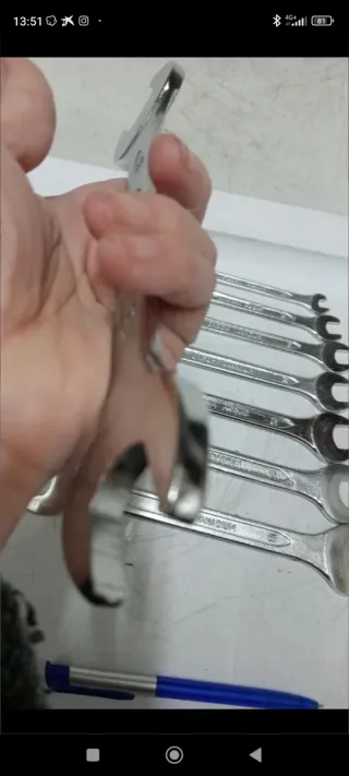 Ocho llaves fijas de cromo vanadio