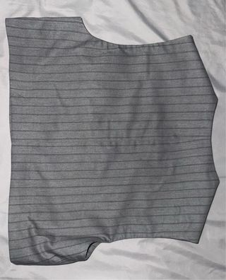 Chaleco gris de rayas - Bershka