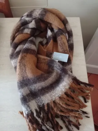 Sciarpa Bijoux Brigitte quadri beige e marrone