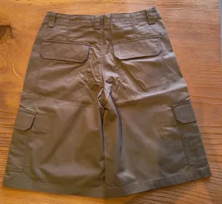 Pantalone corto cargo kaki donna