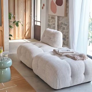 Sofá moderno Maisons du Monde Beige - 1 a 2 plaz