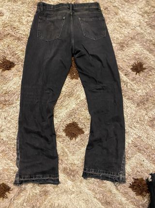 Pantalón flare Zara negro/gris