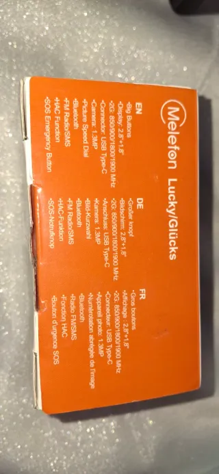 Telemóvel Melefon Lucky/Glücks Preto/Prata