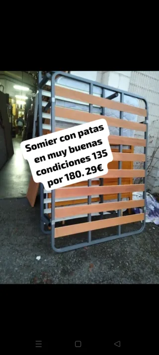 Somier con patas 135x180