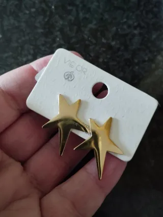 Pendientes de estrella acero