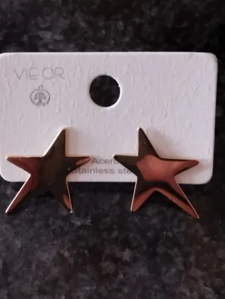 Pendientes de estrella acero