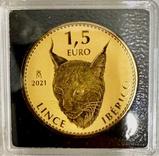MONEDA 1Oz LINCE IBERICO 2021 ORO PURO 24 Kl 9999