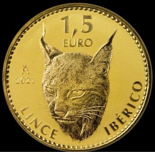 MONEDA 1Oz LINCE IBERICO 2021 ORO PURO 24 Kl 9999