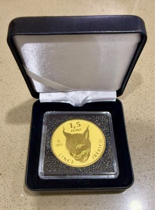 MONEDA 1Oz LINCE IBERICO 2021 ORO PURO 24 Kl 9999