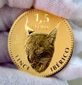 MONEDA 1Oz LINCE IBERICO 2021 ORO PURO 24 Kl 9999