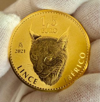 MONEDA 1Oz LINCE IBERICO 2021 ORO PURO 24 Kl 9999