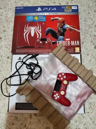 Ps4 Slim Edición Limitada Spiderman Roja