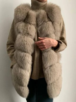 Chaleco Zorro Ártico Natural Talla S/M