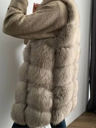 Chaleco Zorro Ártico Natural Talla S/M