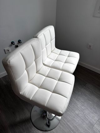 Juego de 2 Sillas Altas Blancas