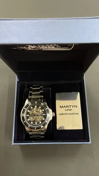 Reloj Martyn Line Automático Esqueleto Plata