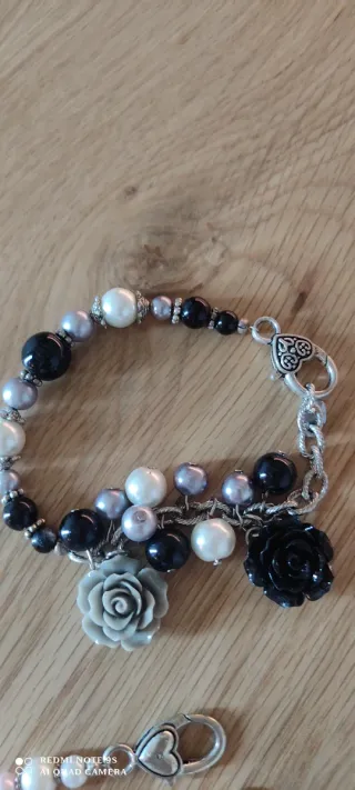 Bracciali donna perline rosa e bianche