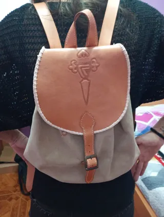 Mochila  del celta piel hecha a mano