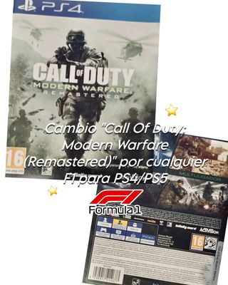 *Cambio* Call of Duty por cualquier F1 (PS4/PS5)