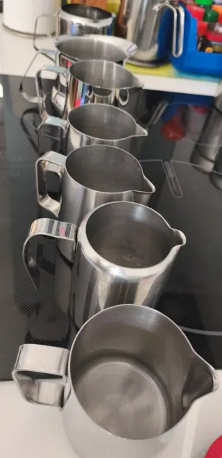 Jarras para leche hostelería acero inoxidable