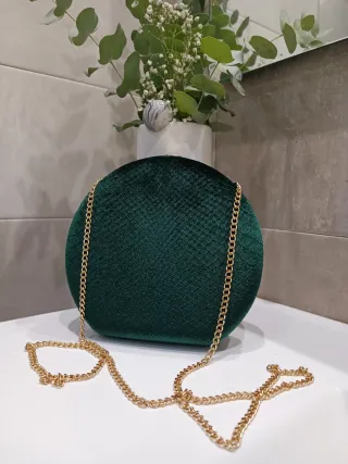 Bolso fiesta terciopelo verde