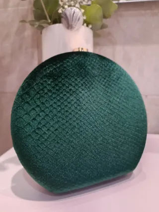 Bolso fiesta terciopelo verde