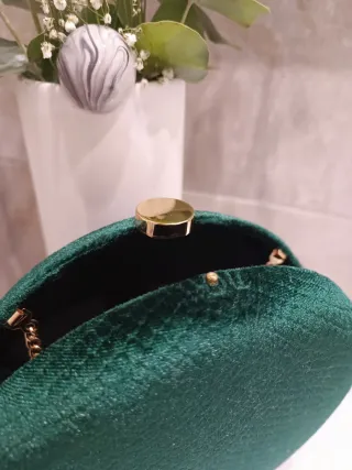 Bolso fiesta terciopelo verde
