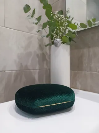 Bolso fiesta terciopelo verde