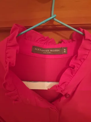 Vestido/blusa vintage Alexander McQueen rojo