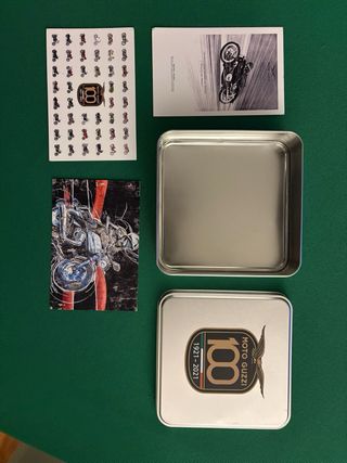 Scatola alluminio Moto Guzzi + 3 cartoncini