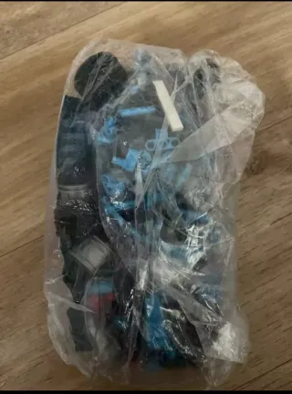 Coche tipo Lego azul
