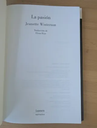 La pasión - Jeanette Winterson