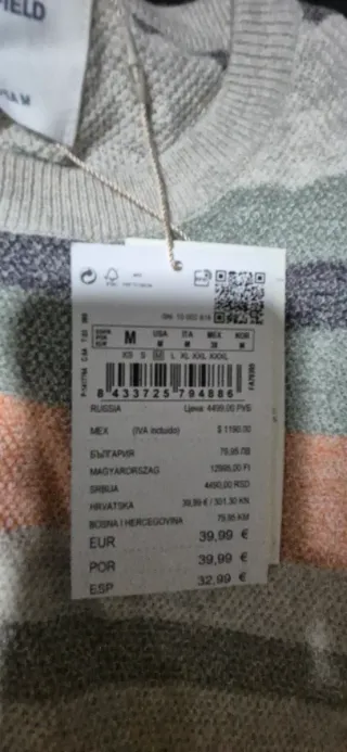 Jersey Springfield Talla M Rayas