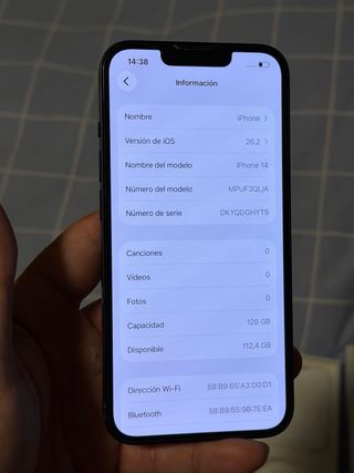 iPhone 14 128GB Azul Noche como a estrenar
