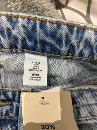 Vaqueros H&M Wide Leg Talla Alta