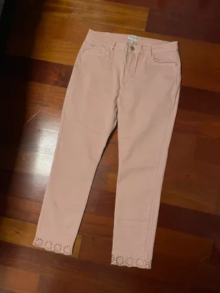 Pantaloni Cortefiel Taglia 42 Rosa