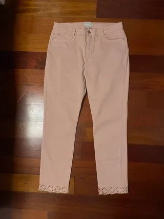 Pantaloni Cortefiel Taglia 42 Rosa