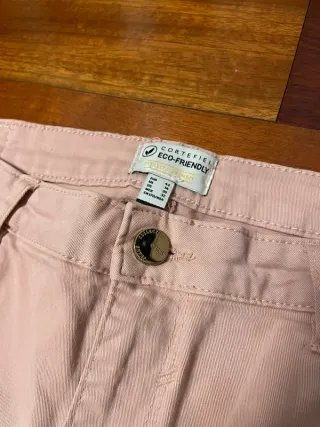 Pantaloni Cortefiel Taglia 42 Rosa