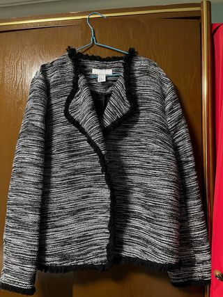 Cárdigan H&M Negro/Blanco Talla M TALLA 44