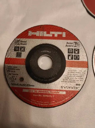 Lote 25 Discos Corte Hilti Radial 125mm