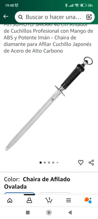 Afilador de cuchillos profesional, chaira imantada