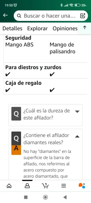 Afilador de cuchillos profesional, chaira imantada