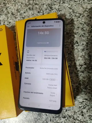 Realme 14x 8GB/256GB SOLO ABIERTO PARA LAS FOTOS