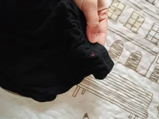 Pantalón bajo falda negro encaje