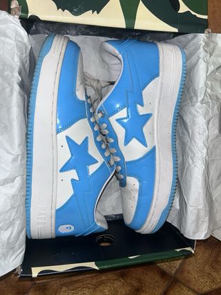 Sneakers Bape Sta Blu e Bianche