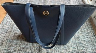 Bolso Michael Kors Piel Azul Dorado